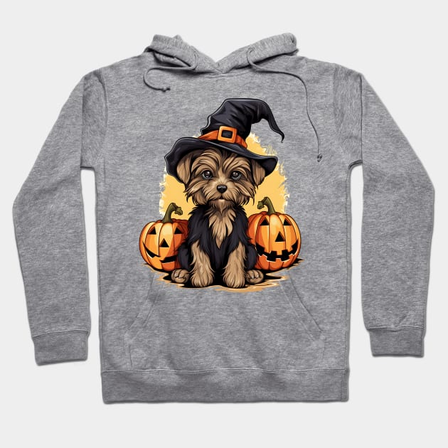 Halloween Yorkshire Terrier Dog #1 Hoodie by Chromatic Fusion Studio